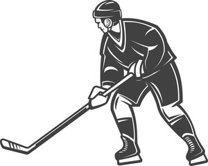 Defender ice hockey player in uniform isolated