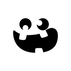 Scary ghost face For carving pumpkins Horror on halloween.