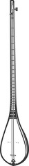 Long neck string music instrument isolated tanbur