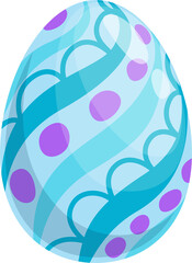 Handmade Easter egg with abstract pattern, food