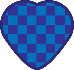 aesthetic colorful checkers heart shape decoration
