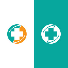 Health medical logo template vector