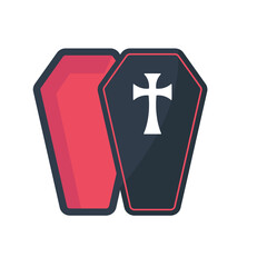 Halloween ghost. A vampire with sharp fangs to suck human blood on Halloween.