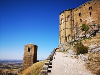 Views of the Loarre ruins castle in Huesca Spain © mirebel