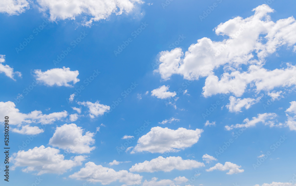 Wall mural panoramic view of clear blue sky and clouds, clouds with background.