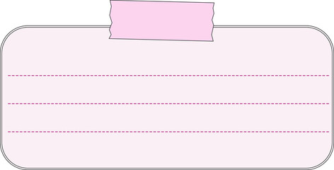cute pink planner paper template, striped note, journal, reminder, notes, checklist, memo, notepad