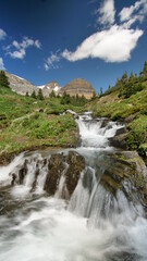 Fototapeta na wymiar Little Waterfall, Lake Helen Trail, Alberta, Canada