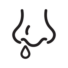Nose icon. Runny nose The concept of care for patients with viral fever