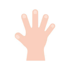 Hand icon. Cartoon hand wearing gloves to prevent virus The concept of hand washing kills bacteria