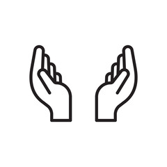 Hand icon. Cartoon hand wearing gloves to prevent virus The concept of hand washing kills bacteria