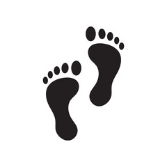 Fototapeta na wymiar Footprint icon. Smelly feet The concept of keeping your feet healthy by washing your feet.