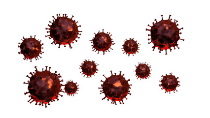 virus attack flu in 3d - obrazy, fototapety, plakaty