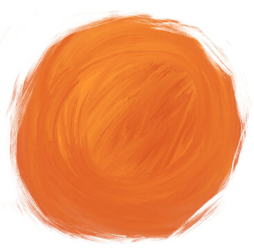 Circle oil brush grung painting circle space background illustration