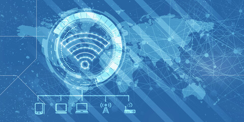 2d illustration WiFi symbol sign