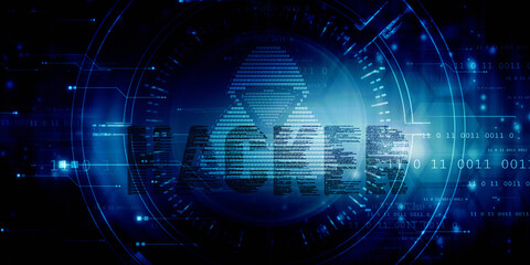 2d illustration cyber crime and internet privacy hacking.Network security,cyber attack,computer virus,ransomware and malware concept