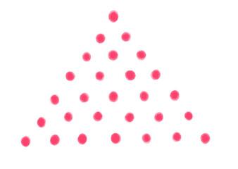 Christmas tree dots triangle elemets hand drawing doodle line sketch illustration