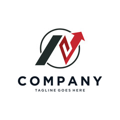 Letter N Arrow Company Logo Design