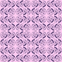 The Pink and Blue Digital Circle Format in Modern Seamless pattern