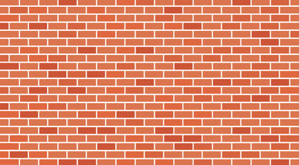 Red bricks wall seamless pattern. Red wall texture   Vector stock