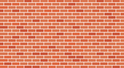 Red bricks wall seamless pattern. Red wall texture   Vector stock