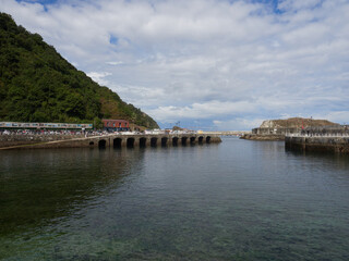 Fototapeta premium Mouth of the river in Asturias to the Cantabrian Sea