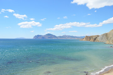 Black Sea and mountains, Crimean landscapes in summer