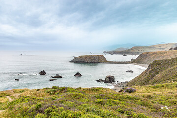 coast landscape at bodega bay in California