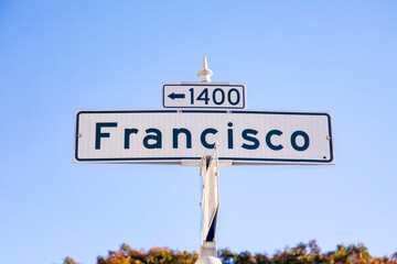 street sign Francisco in San Francisco