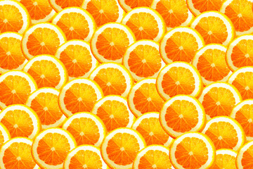 Oranges Fruit Background. Oranges Slices. Healthy Food