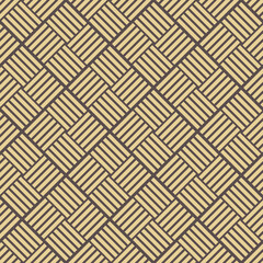 Naklejka premium Seamless brown and golden geometric abstract vector pattern whith rhombuses. Geometric modern ornament. Seamless modern background