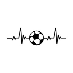 Heartbeat graph. Heart pounding when exercising Healthy sports concept.