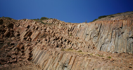 Hong Kong geographical park with natural hexagonal column