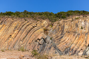 Hong Kong Sai Kung natural hexagonal column