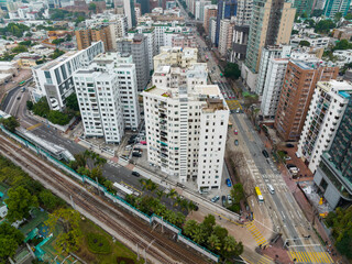 Top view of Hong Kong city