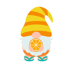 Gnomes Summer. Gnomes wear hats and sunglasses for summer trips to the beach.