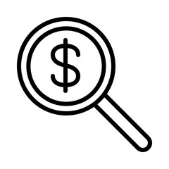 Search flat line icon. Web search engine, Analytics. Outline sign mascara for mobile concept and web design, store