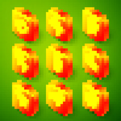 Set line Fish, tail, steak, Shark, Sea cucumber in jar, Octopus of tentacle, and Tropical fish icon. Vector