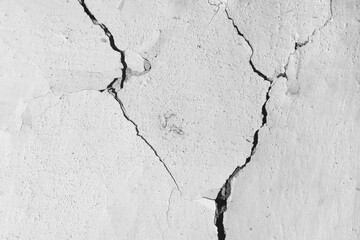 Cracked concrete wall as background,