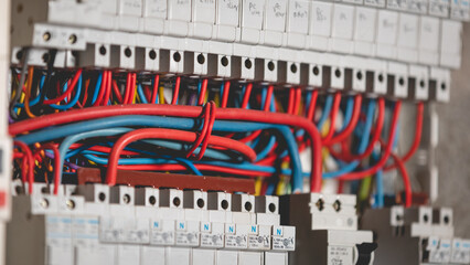 Câblage d'un tableau électrique.