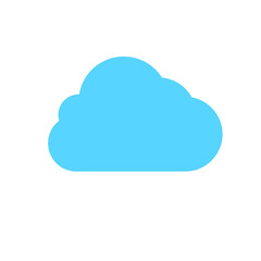 Simple cloud set design vector Isolated on background
