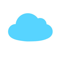 Simple cloud set design vector Isolated on background