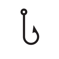 Vector Fishing Hooks For Hanging Lures. isolate on white background.