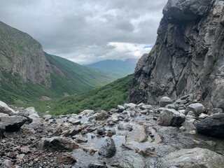 Caucasus mountains and canyons