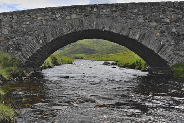 Fototapeta premium Old Military Road Bridge, Clunie Water, Glen Clunie, Braemar, Aberdeenshire, Scotland