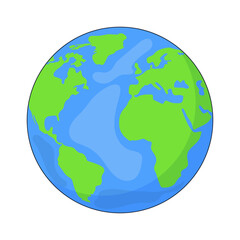 The planet Earth on a white background