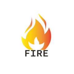 Fire and text. Vector illustration