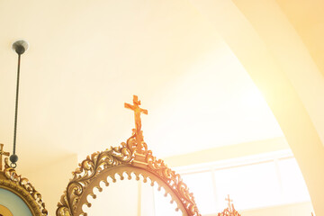 wooden cross in the church