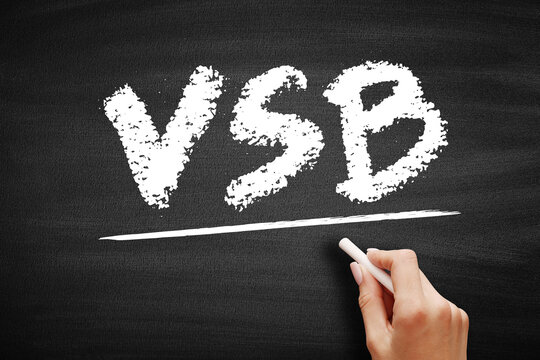 VSB - Very Small Business acronym, business concept on blackboard