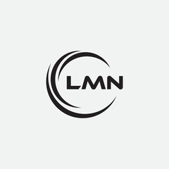 LMN letter logo design on WHITE background. LMN creative initials letter logo concept. LMN letter design