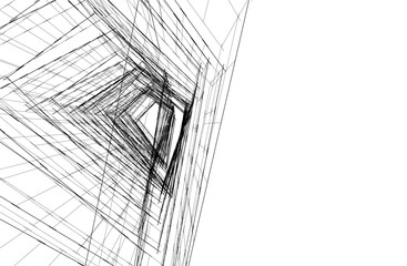 Modern architecture vector 3d illustration